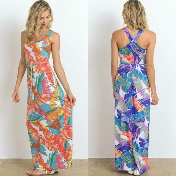NWT Racer back Tropical Maxi - Picture 2 of 2